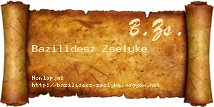 Bazilidesz Zselyke névjegykártya